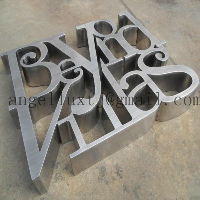 Brushed or Polished Stainless Steel Room Number Letters Customized Company Logos 4