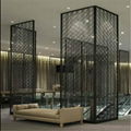 Hotel project Stainless steel room divider Modern design decoration screen  2