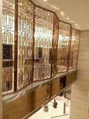 Hotel project Stainless steel room divider Modern design decoration screen 