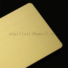 Wholesale No.4 short satin hairline finish stainless steel golden color sheets