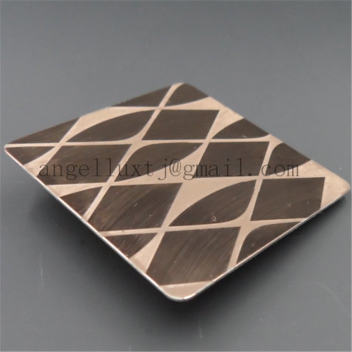 Foshan 304 Color etched stainless steel sheet for decoration factory price 3