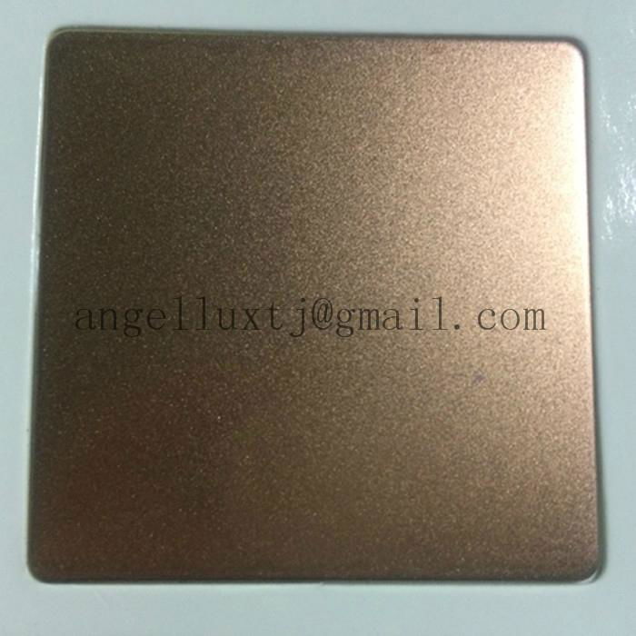 Decoration material sand blasted finish stainless steel color sheets pvd coated  2