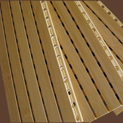 sound barrier wall bamboo grooved acoustic panel