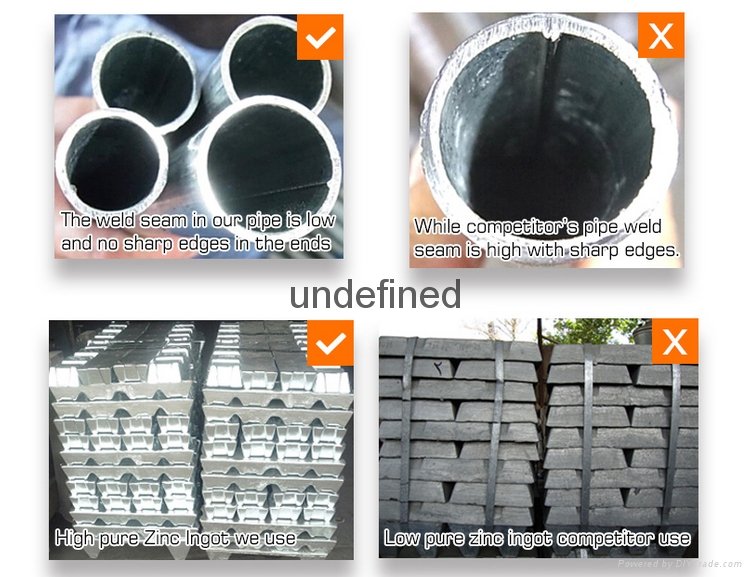 BS4568 class 4 and class 3 hot dipped galvanized rigid steel conduit pipe 4