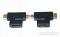 HDMI 2-in-1 Adapter - HDMI Female to Mini HDMI Male and Micro HDMI Male Adapter