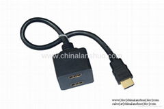 HDMI Male to 2 HDMI Female splitter cable