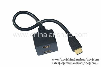   HDMI Male to 2 HDMI Female splitter cable 3