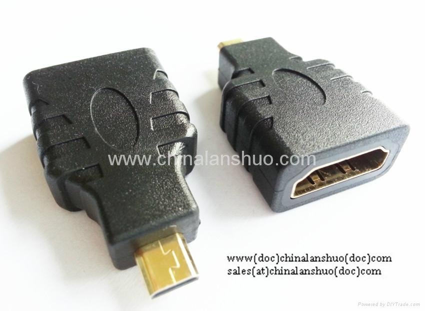 Gold Plated Micro HDMI to HDMI Male to Female Adapter