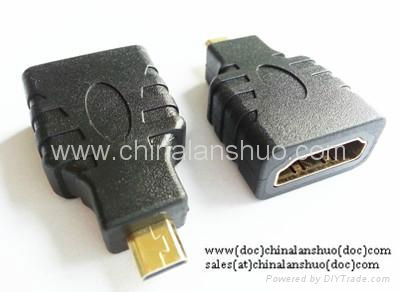 Gold Plated Micro HDMI to HDMI Male to Female Adapter 3