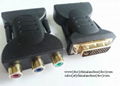 Gold-plated DVI Male (24+5)P to 3RCA