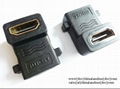 90 degree angle screw-lock HDMI female to  female adapter  1