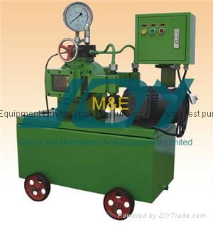 Automatic hydraulic pressure test pump with pressure recorder