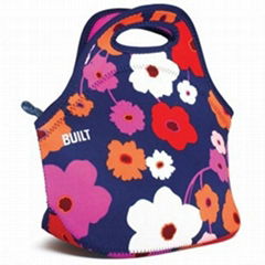 Hot Selling Zippered Flower Lady lunch bag neoprene