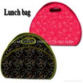 Hot Selling Zippered Flower Lady lunch bag neoprene 2