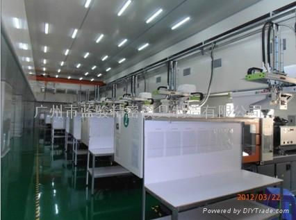 Dust-free injection production line