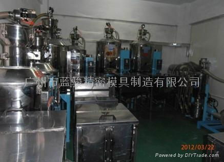 Dust-free injection production line
