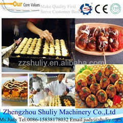 Elegant shape electric Three plates takoyaki roasting machine