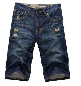 2014 men denim shorts pants Korean Slim Casual Male jeans