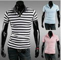 2014 latest popular stripe cotton t