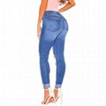 Lady's ripped jeans for wholesale 2