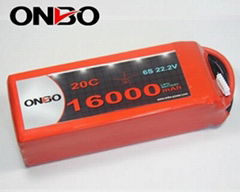 ONBO 16000mAh 22.2V 20C 6S1P Lipo Battery