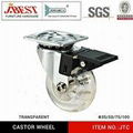 JTC transparent caster with brake 1