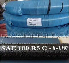 外編纖維線鋼絲增強液壓軟管 SAE100R5