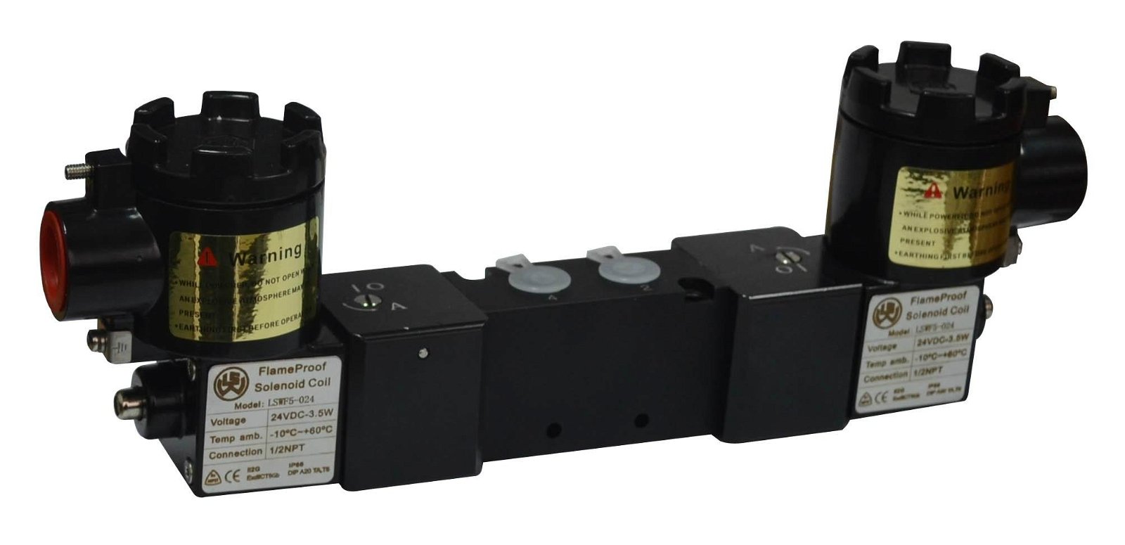 LSW0330CP2F5双电控三位五通CT6粉尘防爆电磁阀 2