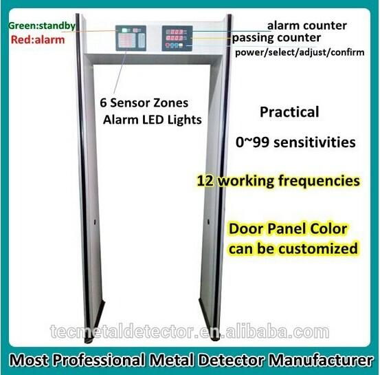 12 working frequencies walk through metal detector TEC-100