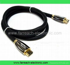 High speed Metal Casing HDMI Male 19pin to HDMI Male 19pin Cable