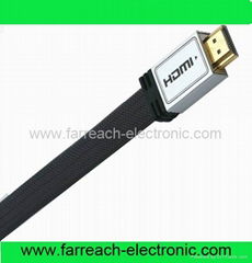 Flat Metal Shell High Speed HDMI Cable with Ethernet