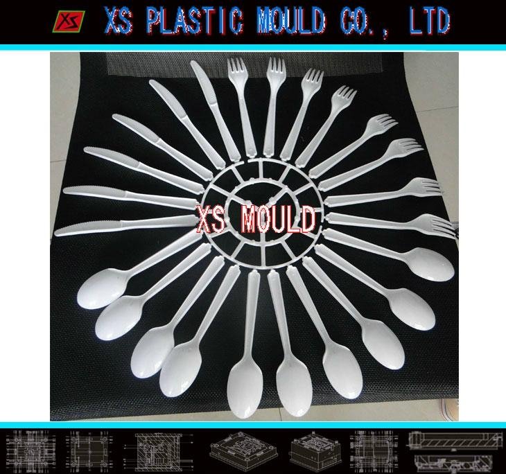 Plastic flatware mould 3