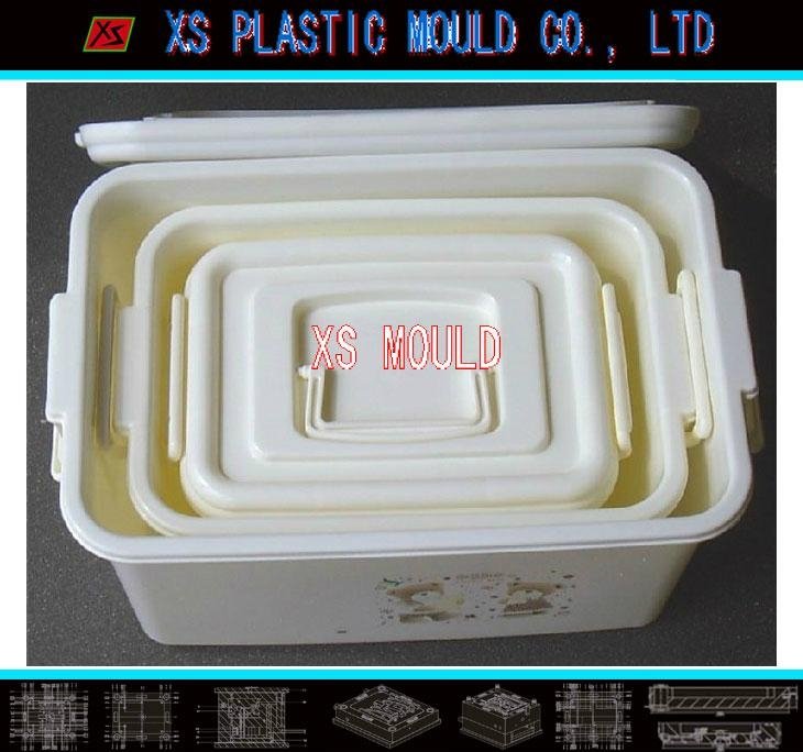 Plastic storage container mould 4