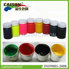 Cerise color liquid pigments for textiles