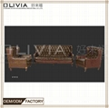Wooden Leather Sofa Chair Chesterfield