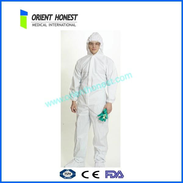 Disposable Tyvek coverall