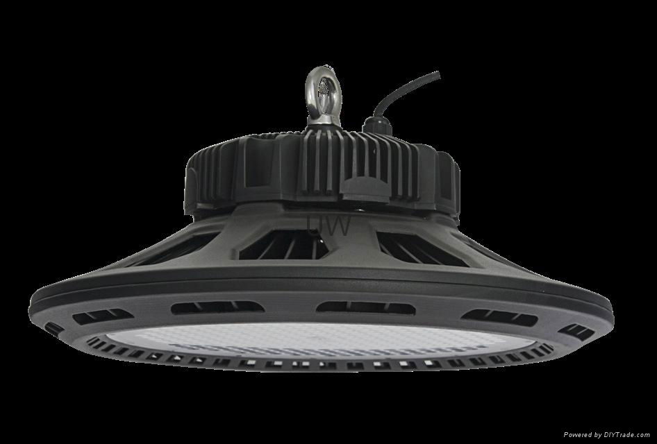 New Design UFO Aluminum 100W 150W 200W 140lm/W LED High Bay Light 110-477VAC 4