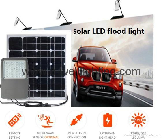 LED Solar Flood Light From China Manufacture 1600lm-5000lm 2