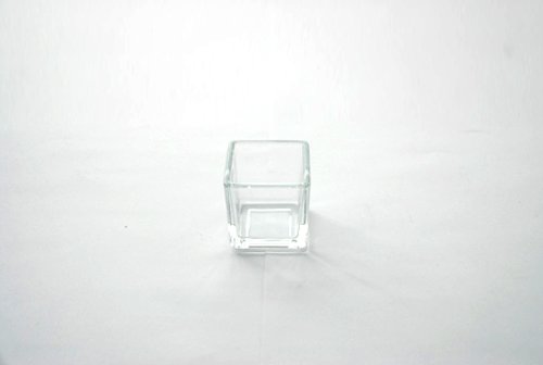 square glass candle holder