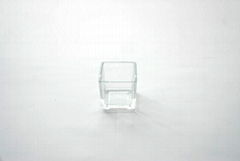 square glass candle holder