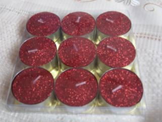 9PK colorful glitter tea light 2