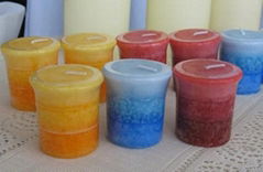 layer scented votive candle