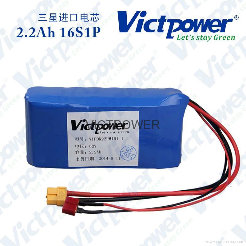 Samsung 18650 60v 2.2 Ah electric unicycle battery pack 3