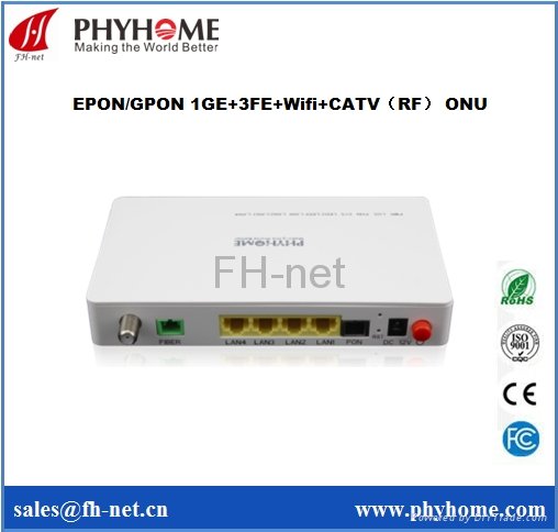GEPON EPON 1GE ONU Compatible with Huawei MA5608T ZTE C300 OLT