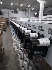 Polyester filament core-spun yarn winder