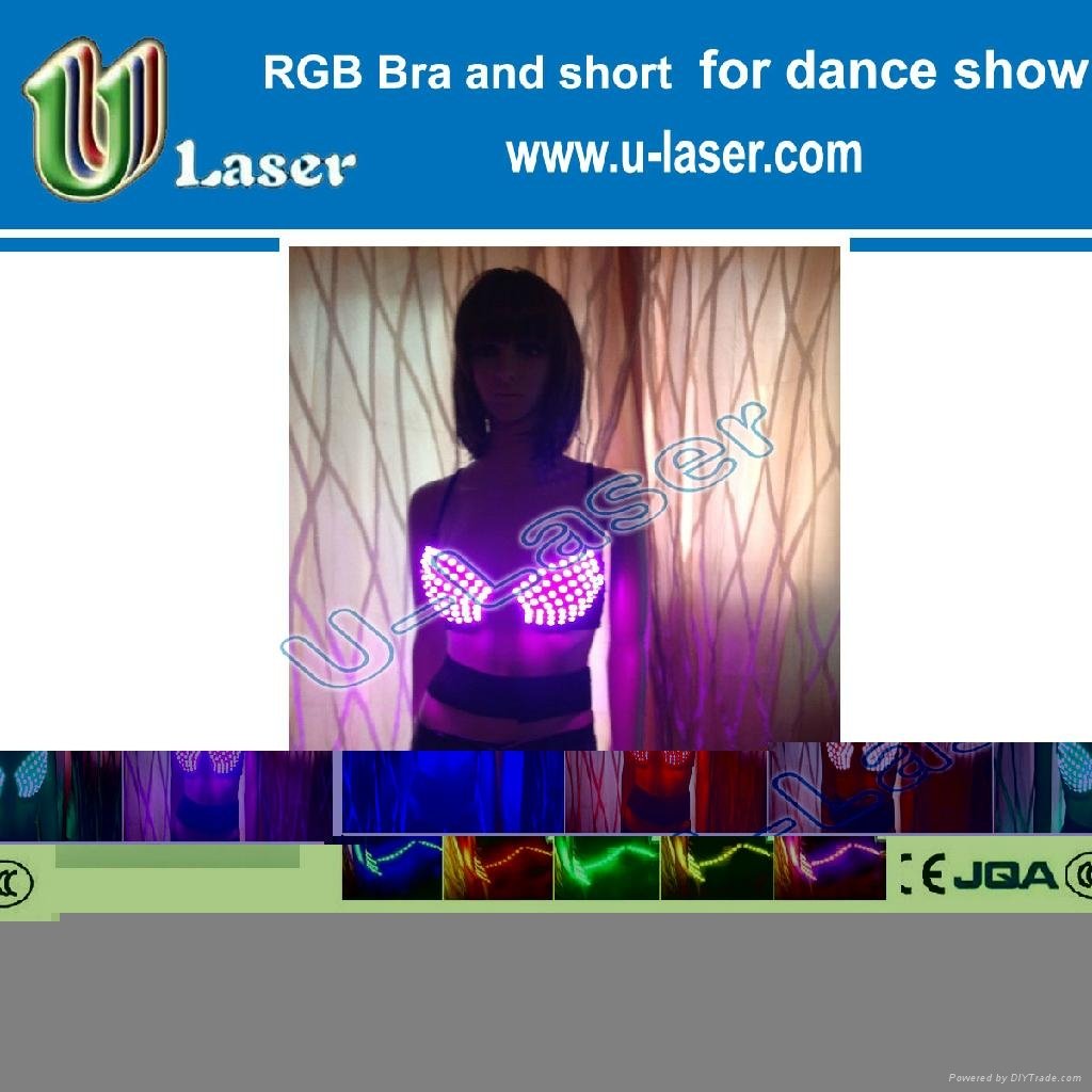 led luminous sexy led bra with shorts for party show and holiday show woman suit 2