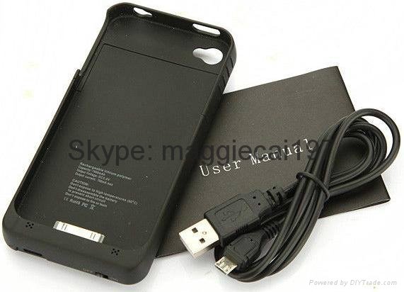 external wireless battery case for iphone 4 4s direct from factory