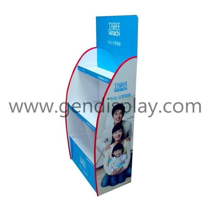 Point of Purchase Cardboard Display Shelf for Household Products