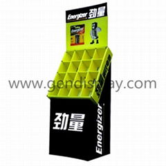 Corrugated Floor Display Stands for Battery Racks