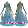 CustomMiddle East Stones Blue Standard Ballroom Dresses